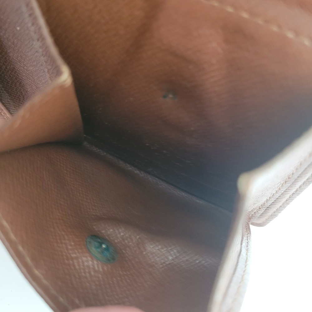Louis Vuitton Monogram Bifold Wallet Brown Canvas Coin Pocket Made in France - Picture 8 of 12